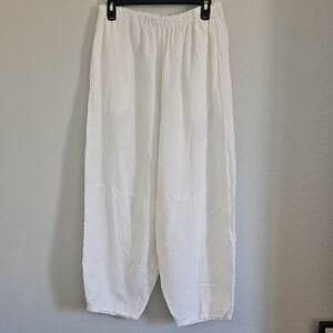 bryn Walker White Relaxed Joggers